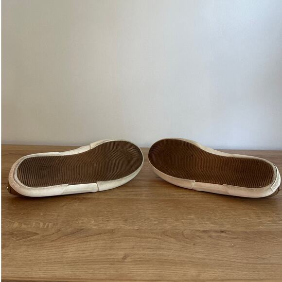 Michael Michael Kors Leather Perforated Slip-On Sneaker Size 7 Beige Cushioned - Picture 8 of 8